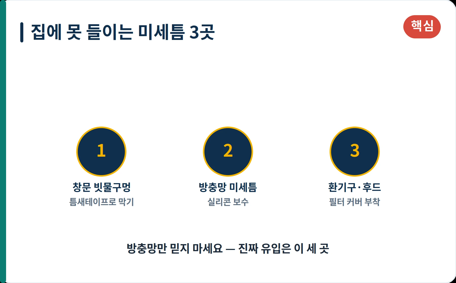 러브버그 집 유입 막는 미세틈 3곳