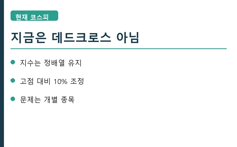 코스피 데드크로스 현재 상황
