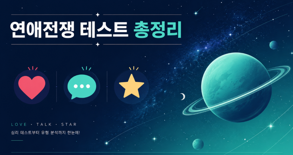 연애전쟁 테스트 총정리