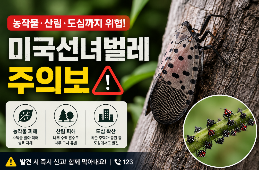 미국선녀벌레 방충망 무드컷